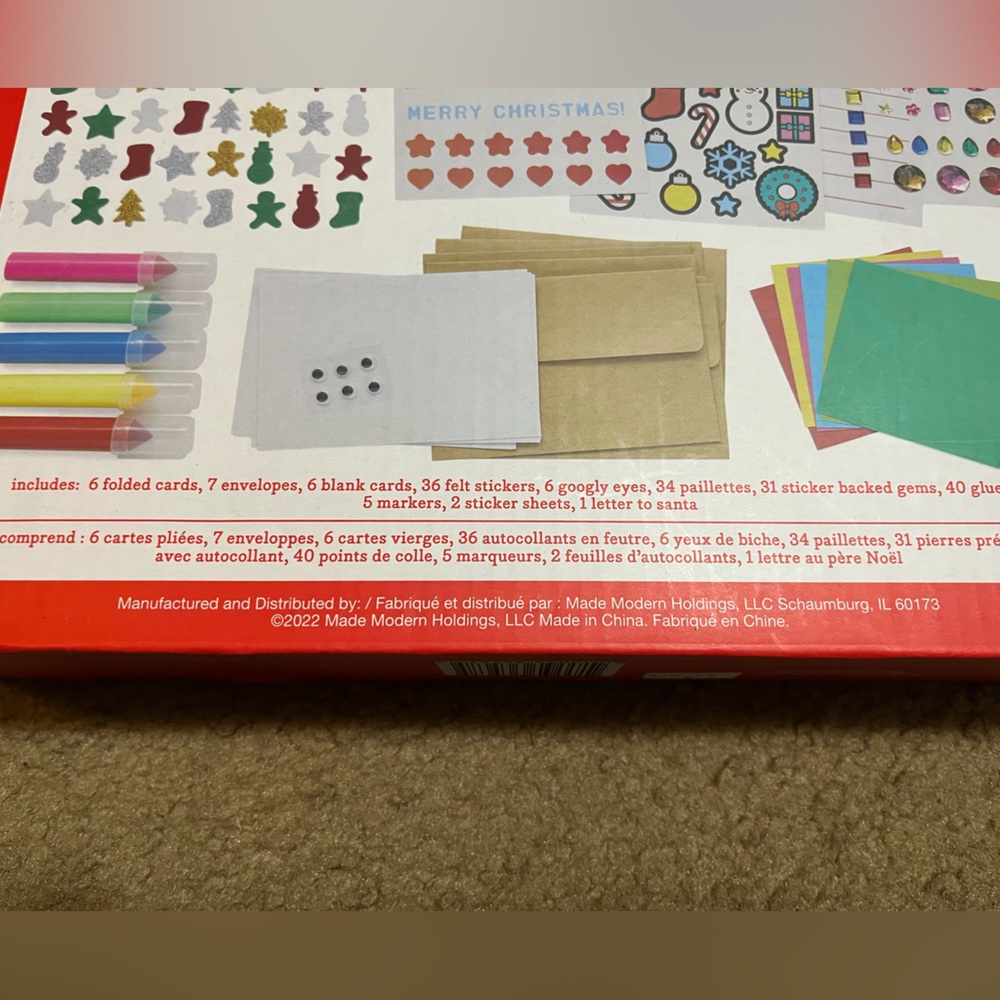 Kid Made Modern Christmas Card Making Kit - Picture 2 of 3